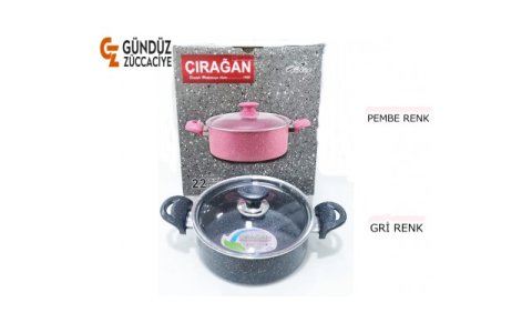 ÇIRAGAN 24CM GRI GRANIT DERIN TENCERE*8