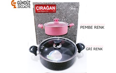 ÇIRAGAN 26CM GRI GRANIT DERIN TENCERE (KOLİ İÇİ:8)