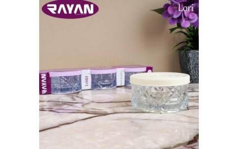 RAYAN LORI ➡️3LÜ ⬅️170ML KAPAKLI CAM KASE **16