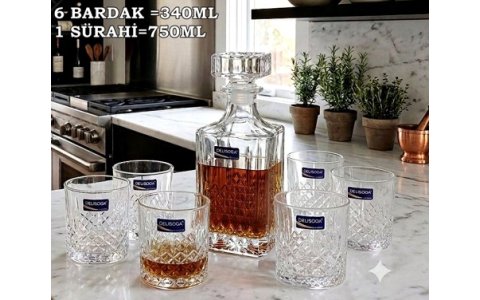 DELI GLASSWARE ➡️7LI⬅️ VISKI TAKIMI***6