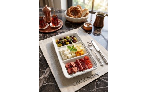 GUNES MELAMIN MINI 3LÜ ÇEREZLIK&KAHVALTILIK (20*11CM)***100