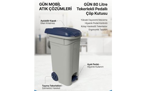 AKAY 80LT KONYETNER ÇÖP KOVASI*1