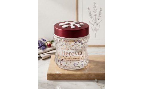HEREVIN 950ML ÇIZGILI CAM KAVANOZ(KOMBIN RENK)*6