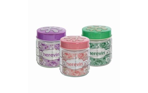 HEREVIN 1,5LT KARE KAVANOZ (KARISIK RENK)****6