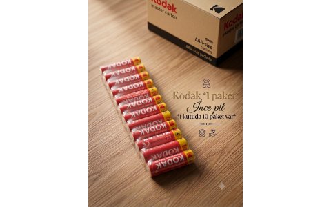 KODAK *➡️1 PAKET⬅️* 12LI INCE PIL(1 KUTUDA 10PAKET VAR)**1