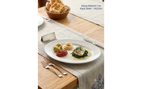 GÜNES MELAMIN 1NO KAYIK TABAK (14*22CM)**150