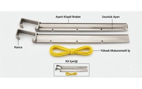 AYARLI KÖSELI ALÜMINYUM BALKON KURUTMALIK*20
