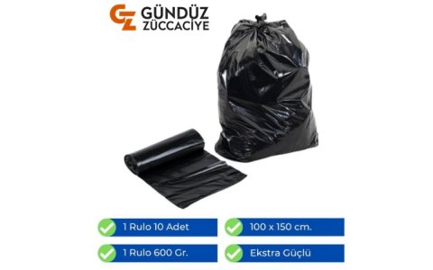 STAR PLS 600GR ENDÜSTRIYEL JUMBO BOY ÇÖP POSETI(100*150)***10