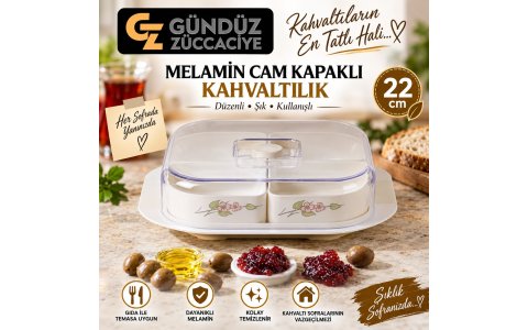 IPEK MELAMIN PRENSES KARE KAHVALTILIK ↔️22CM↔️***12