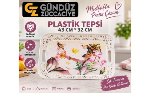 KENT KARE DANTELLI PLASTIK TEPSİ*36