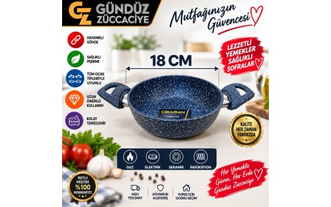 ÇIRAGAN↔️ EZME 18CM ÇIFT SAP↔️ TAVA*12