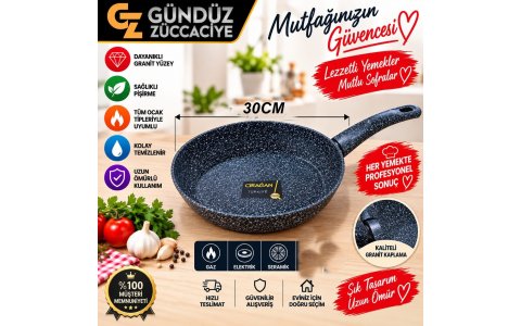 ÇIRAGAN↔️ EZME 30CM TEKSAP TAVA ↔️***12
