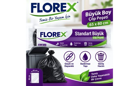 FLOREX ↔️ BÜYÜK BOY↔️ ÇÖP POSETI (65X80CM)***50