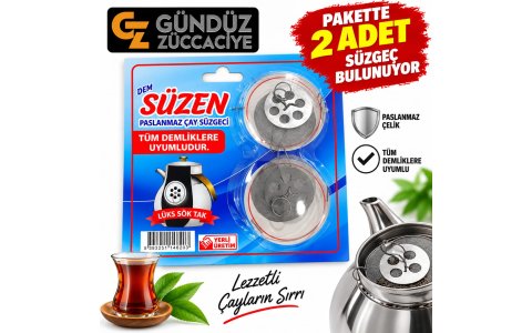 SÜZEN ↔️↔️2LI↔️↔️PASLANMAZ ÇAY SÜZGECİ(SÖKTAK)***50