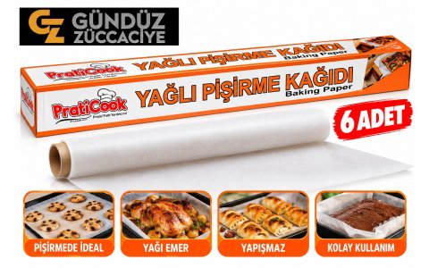 PRATICOOK ↔️6 ADET 180 DERECEYE DAYANAKLI↔️ FIRIN PISIRME KAGIDI***72