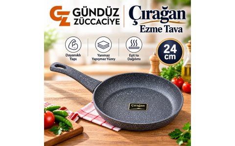 ÇIRAGAN EZME ➡️24CM⬅️ TEKSAP TAVA***12