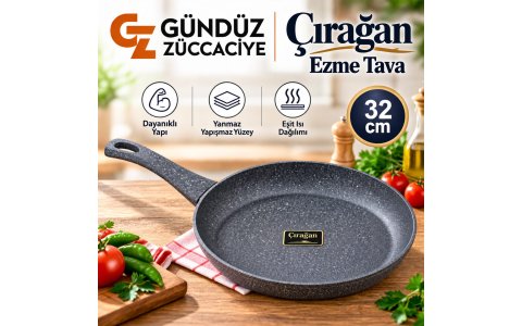 ÇIRAGAN EZME ➡️32 CM⬅️ TEKSAP TAVA***12