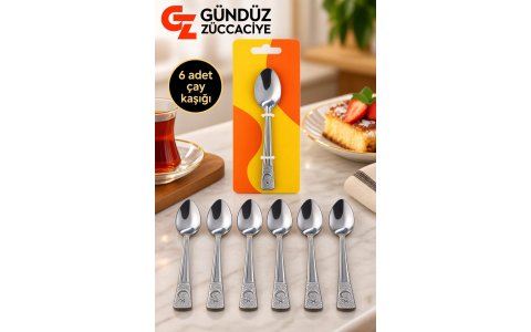 BAYRAK MODELLI KILÇIKLI ➡️6LI ÇAY KASIGI⬅️***50