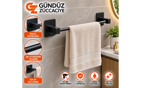 NILŞAH METAL UZUN SIYAH ➡️YAPISKANLI HAVLULUK⬅️***1