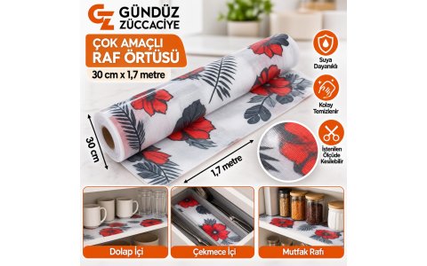 DELUX ➡️30CM 1,7 METRE⬅️ ÇOK AMAÇLI RAF ÖRTÜSÜ**75