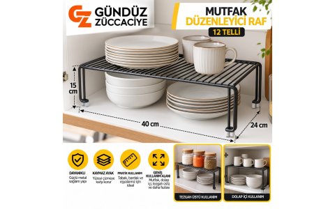 NILSAH METAL SIYAH➡️12TELLI⬅️MUTFAK RAF DÜZENLEYICI**