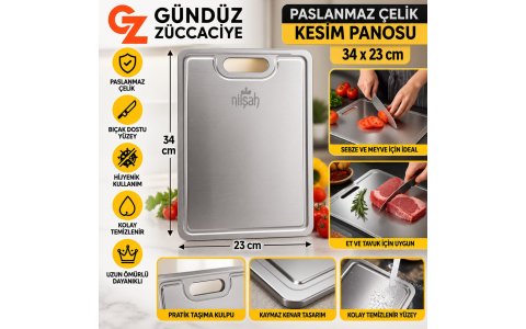 NILSAH METAL➡️34*23CM⬅️KESIM PANOSU***
