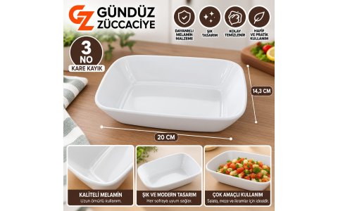 GÜNES MELAMIN 3NO AKDENIZ KARE KAYIK ➡️14,3CM*20CM⬅️***50