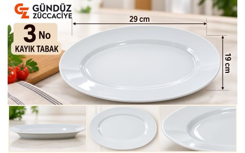 GÜNES MELAMIN 3NO KAYIK TABAK➡️19*29CM⬅️***75
