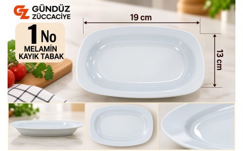 GÜNES MELAMIN 1NO KAYIK TABAK ➡️13*19CM⬅️***120