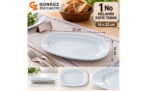 GÜNES MELAMIN 1NO KAYIK TABAK ➡️14*22CM⬅️***150