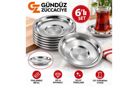 ATLAS METAL ➡️6LI⬅️ ÇAY TABAK**50