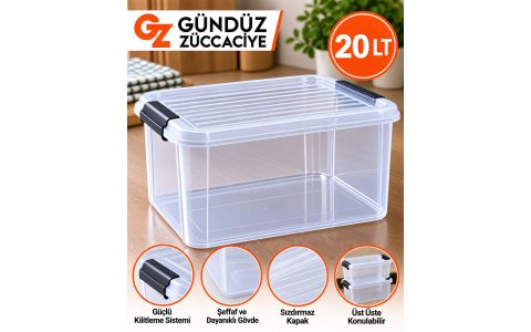 MIO PLS↔️ 20LT ↔️DİKDÖRTGEN ŞEFFAF SAKLAMA KABI**16
