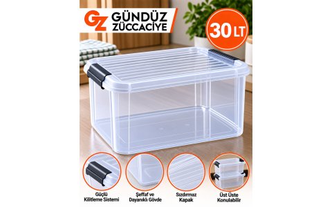 MIO PLS ➡️30LT⬅️ DİKDÖRTGEN ŞEFFAF SAKLAMA KABI**16