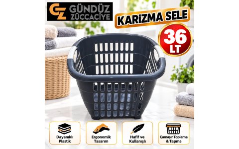 ÖZGEN PLS↔️ 36LT↔️ LÜX KARIZMA ÇAMASIR SEPETI**↗️12