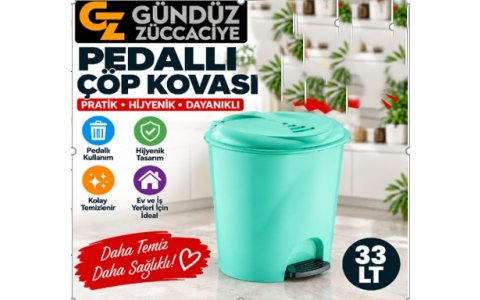 AKAY PLAS 5NO PED ÇÖP KOVASI↔️ 33LT↔️*4
