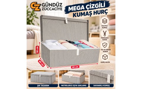 NURTEKS ↔️MAXI ↔️ÇIZGILI KUTU HURÇ❗❗(50*40*30CM)❗❗**18