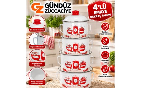 ALEV EMAYE➡️4LÜ⬅️BAKRAÇ TAKIMI**1