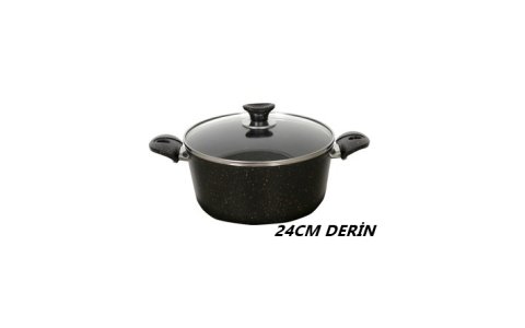 ÇIRAGAN EZME 24CM SIYAH DERIN TENCERE*8