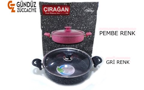 ÇIRAGAN 28CM GRI GRANIT BASIK TENCERE (KOLİ İÇİ:8)