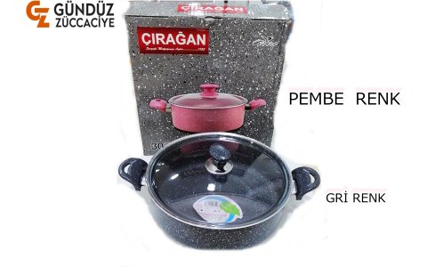 ÇIRAGAN 30CM GRI GRANIT DERIN TENCERE (KOLİ İÇİ:8)