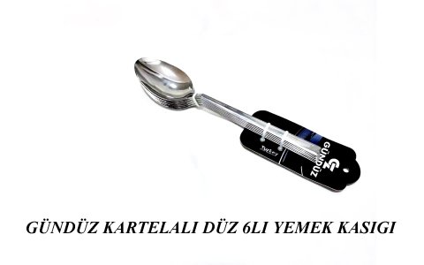 GÜNDÜZ KARTELALI DÜZ 6LI YEMEK KASIGI*100