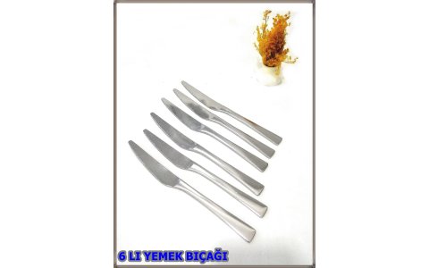 GÜNDÜZ KARTELALI DÜZ 6LI YEMEK BIÇAGI*10