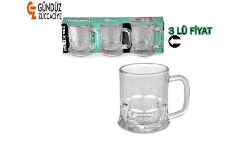 VIDREX AMERICANO 3LU MUG CAM KULPLU BARDAK*16