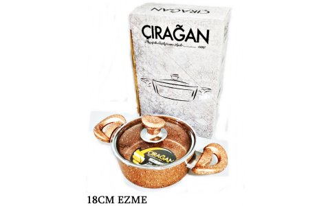 ÇIRAGAN EZME 18CM SIYAH BASIK TENCERE*8