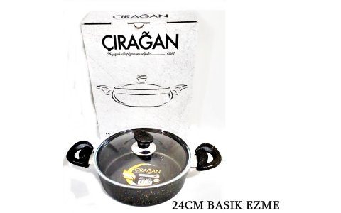 ÇIRAGAN EZME 24CM SIYAH BASIK TENCERE*8