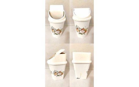 ÖZGEN 1NO DESENLI  5LT KLIK ÇÖP KOVASI*24