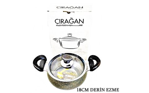 ÇIRAGAN EZME 18CM SIYAH DERIN TENCERE*8