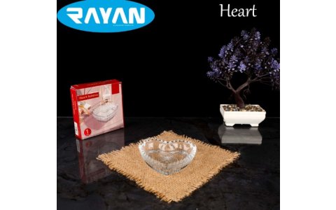 RAYAN HEART ASHTRAY KALPLI CAM KÜLLÜK*48