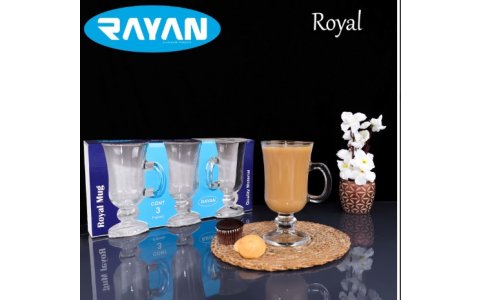 RAYAN ROYAL 3LÜ AYAKLI KULPLU BARDAK*8