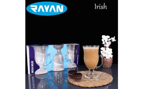 RAYAN IRISH 3LÜ AYAKLI KULPLU BARDAK*8